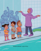 Plons! Aya gaat diplomazwemmen