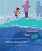 Plons! Aya gaat diplomazwemmen