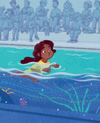 Plons! Aya gaat diplomazwemmen