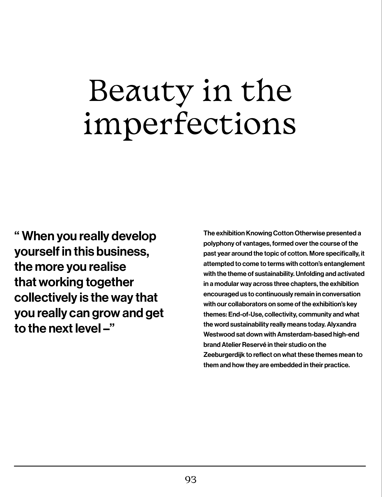 Knowing Cotton Otherwise